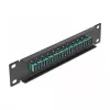 Patch panel fibra ottica DeLOCK 10 pollici 12 porte SC simplex acqua 1U nero