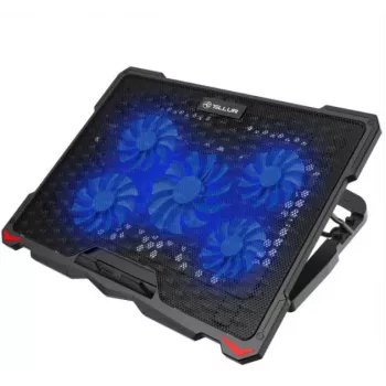 Tellur Cooling Pad Basic 17, 5 ventole, LED, nero