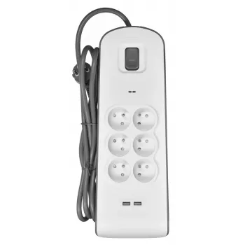 Protezione da sovratensione Belkin BSV604ca2m bianco 6 prese AC 2 m
