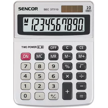 Sencor SEC 377/10 calcolatrice da tavolo, 10 cifre, grigio