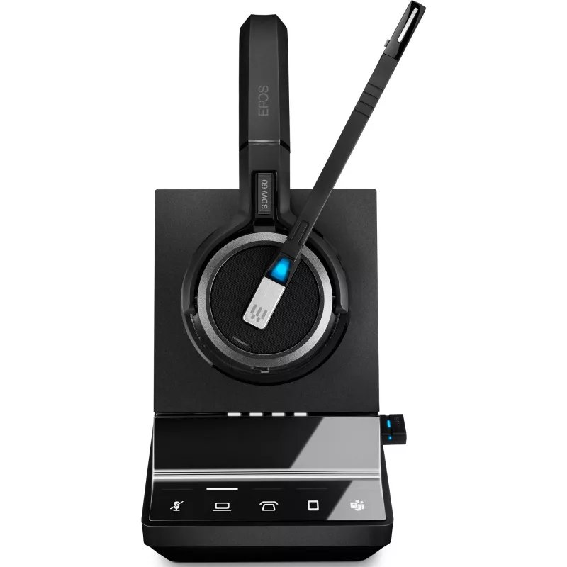 EPOS IMPACT SDW 5066T - sistema headset - on-ear - DECT - wireless, cablato - nero - certificato per Microsoft Teams, ottimizzato per UC (1001039)