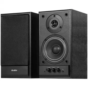Diffusori multimediali SVEN SPS-702 (stereo, 40W, 40Hz-22Hz, pelle nera)