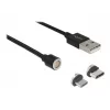 Cavo USB DeLOCK 85723 USB 2.0 1,1 m USB A USB C/Micro-USB B nero