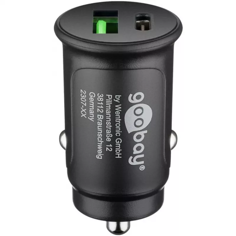 Goobay 59521 caricabatterie mobile universale nero accendisigari ricarica rapida auto