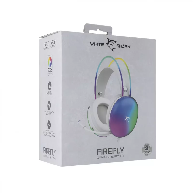 Cuffie White Shark GH-2342 Firefly bianco