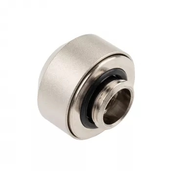 Raccordo per hardtube OPTIMUS per tubi rigidi da 12 mm, finitura nichel satinato