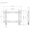 SBOX PLB-2222F-2 staffa a muro fissa per TV, 23-43 pollici, 45 kg, VESA 200x200