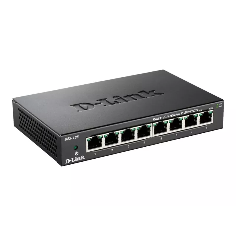 D-Link DES-108 nero