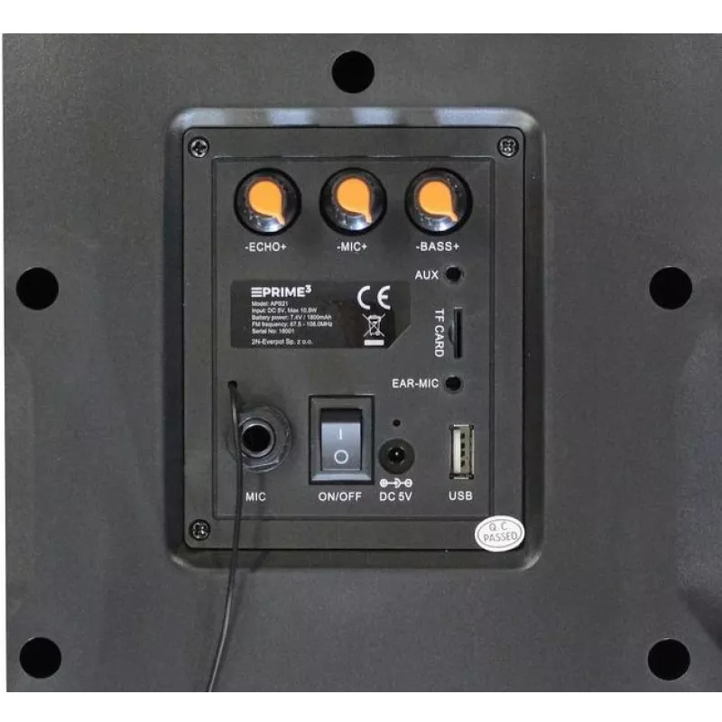 Altoparlante portatile Prime3 APS21, nero