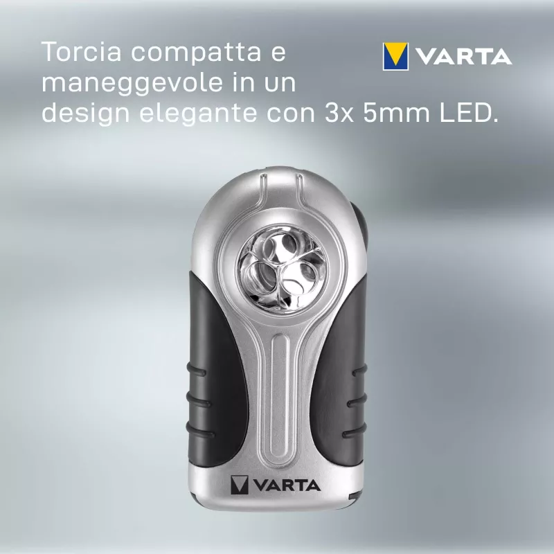 Torcia portatile Varta 16647 nero argento