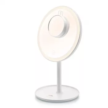 Specchio da trucco LED a libera installazione ETA Fenité rotondo 20 cm, controllo touch, USB, batteria LiPo integrata