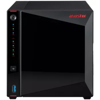 ASUSTOR Nimbustor 4 AS5304T - Server NAS - 4 vani - SATA 6Gb/s - RAID 0, 1, 5, 6, 10, JBOD - RAM 4GB - 2,5 Gigabit Ethernet - Supporto iSCSI (90-AS5304T00-MD30)