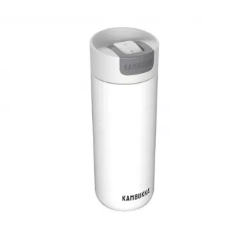 Tazza termica Kambukka Olympus 500 ml – acciaio inox 18/10, isolamento sottovuoto, a prova di schizzi, base antiscivolo, bianco