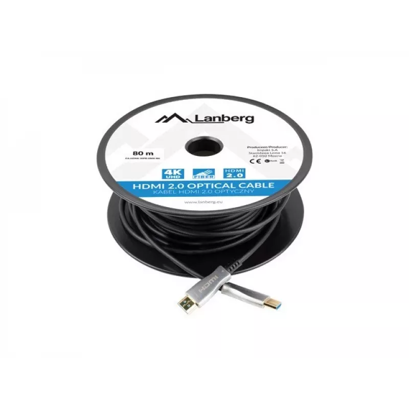 Cavo HDMI Lanberg CA-HDMI-20FB-0800-BK 80m Type-A maschio su maschio