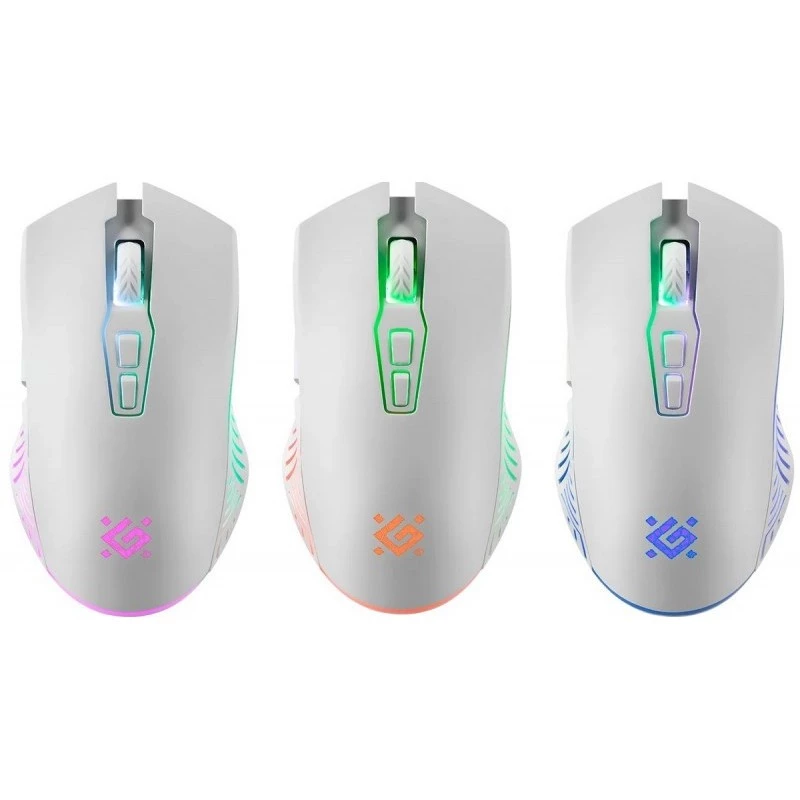Mouse gaming wireless DEFENDER Pandora White – ambidestro, 3200 DPI, 6 tasti, programmabile, ottico, USB