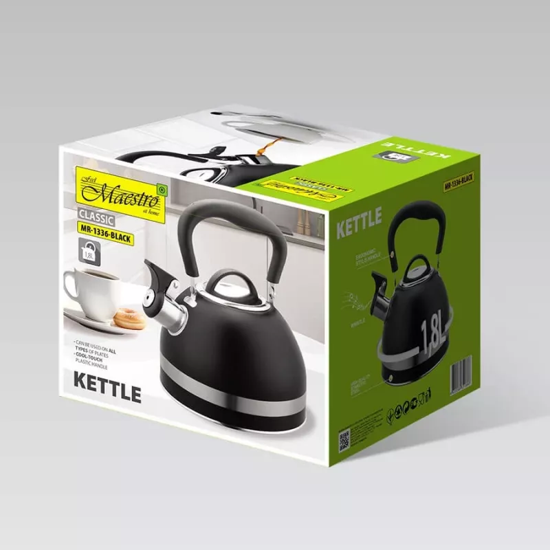 Maestro MR-1336 (MR-1336-BLACK) bollitore 1,8 L nero
