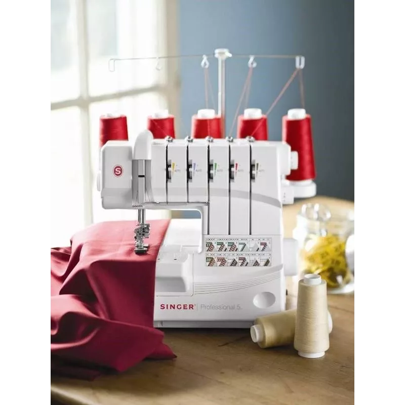 Macchina da cucire overlock Singer 14T968, corrente elettrica, bianco