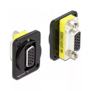 Adattatore VGA DELOCK 86792 – femmina 15 pin su femmina 15 pin, nero