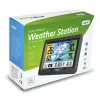 Igrometro termometro GreenBlue GB540 — interno 0–50°C / esterno -20–65°C, orologio DCF, sensore esterno 60 m, nero