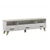 Cama supporto TV LOTTA 180cm bianco + rovere sonoma