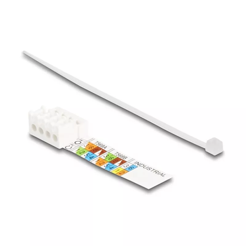 Connettore maschio RJ45 DeLOCK assemblabile sul campo Cat.6A senza attrezzi argento connettore maschio