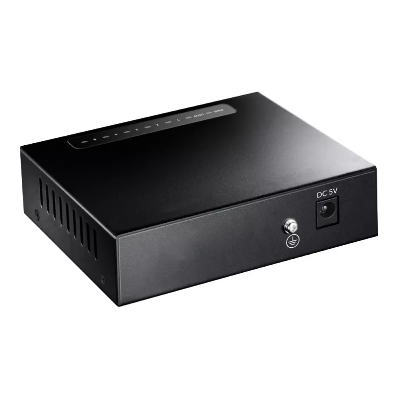 Switch di rete Cudy GS105 — 5 porte Gigabit Ethernet (10/100/1000), nero, alimentatore 5 V DC incluso