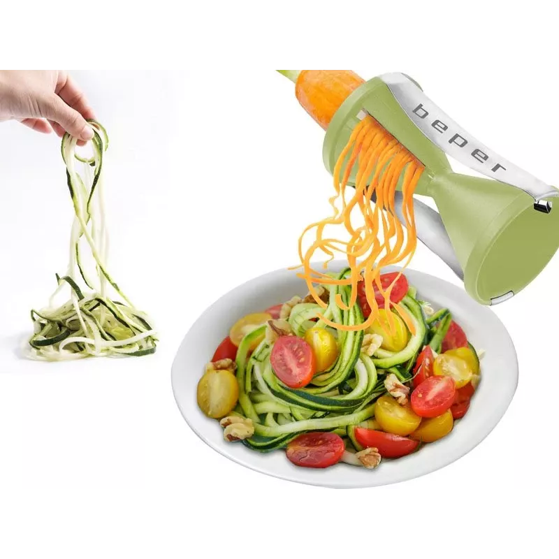 Tagliaverdure a spirale manuale Beper MD.236 verde ABS acciaio inox