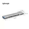 LogiLink Hub USB 3.2 Gen1 4 porte USB-A 1x USB3.0 AF 3x USB2.0 AF UA0436