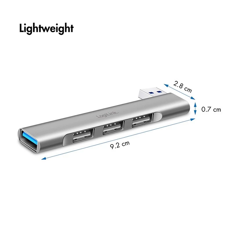 LogiLink Hub USB 3.2 Gen1 4 porte USB-A 1x USB3.0 AF 3x USB2.0 AF UA0436