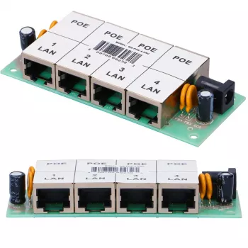 Iniettore PoE Extralink 4 porte 4x 100 Mb/s RJ45, Fast Ethernet, 48 V, senza case