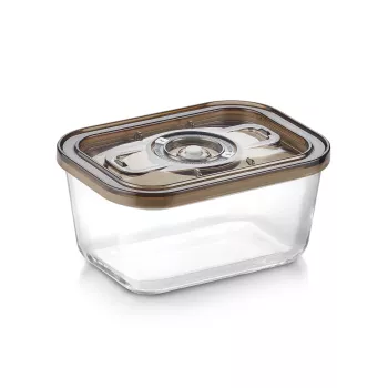 Caso contenitore sottovuoto in vetro con coperchio in plastica | VacuBoxx Eco M | trasparente