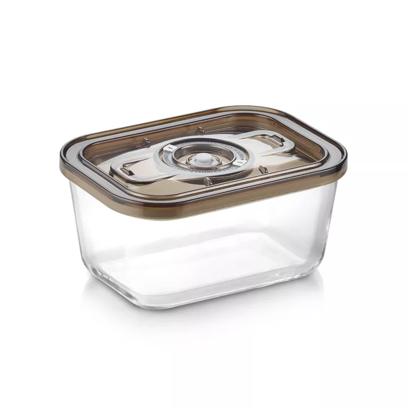 Caso contenitore sottovuoto in vetro con coperchio in plastica | VacuBoxx Eco M | trasparente