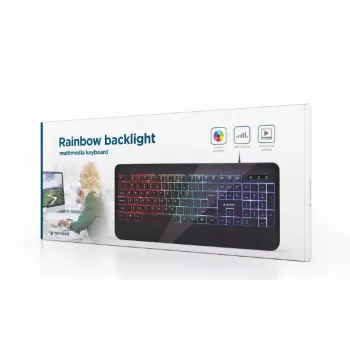 TASTIERA MULTIMEDIALE USB ENG/NERO KB-UML-03 GEMBIRD