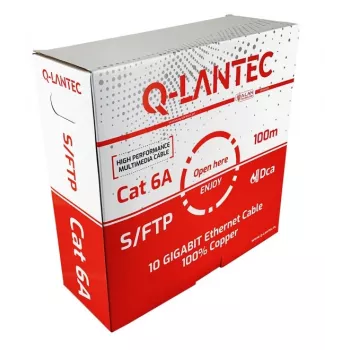 Cavo di rete Q-LANTEC S/FTP Cat.6A, twisted pair, LSOH