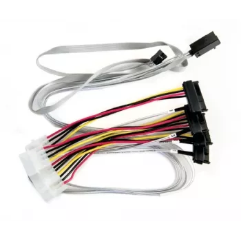 Microsemi Adaptec - cavo SAS interno - con sidebands - SAS 6Gbit/s - 4-Lane - 4x Mini SAS HD (SFF-8643) (M) a alimentazione interna, 4 poli, in