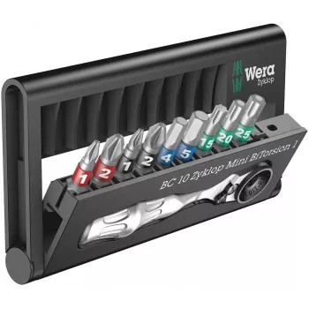 Wera Bit-Check 10 Zyklop Mini BiTorsion 1 set 10 pezzi 7,6 X 2,5 X 12,7 cm