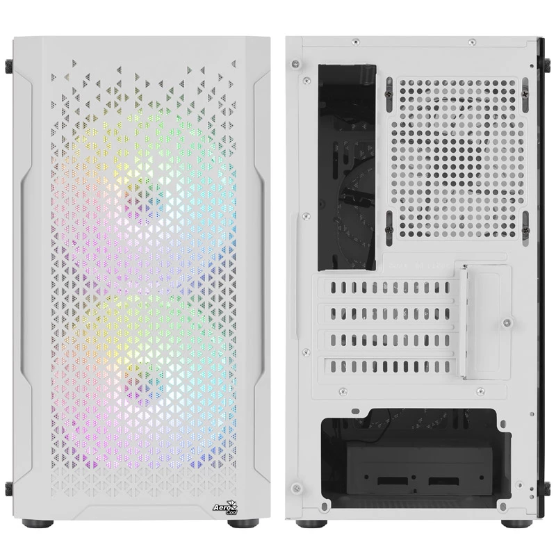 Case ATX AEROCOOL TRINITY MINI FRGB MICRO MINI TOWER CON PANNELLO IN VETRO (BIANCO)