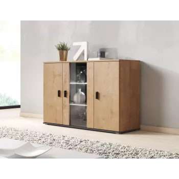 Cama sideboard 120 cm SOHO S7 rovere lefkas/nero