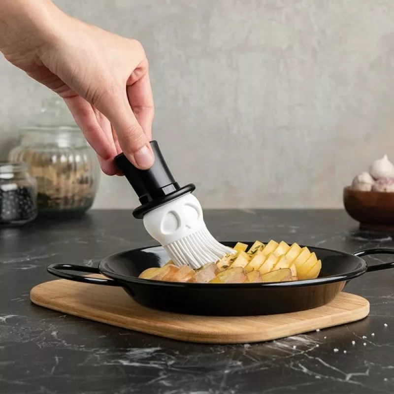 Ototo Design Skull Brush pennello da cucina in silicone