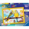 CreArt - Farbenfrohe Wellensittiche, pittura