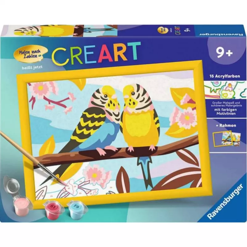 CreArt - Farbenfrohe Wellensittiche, pittura