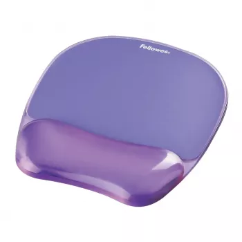 Tappetino per mouse Fellowes Crystals Gel con poggiapolsi in gel, viola, 202×230 mm, spessore 32 mm