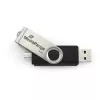MEDIARANGE MR931-2 - 16 GB - USB Type-A / Micro-USB - 2.0 - 15 MB/s - anello rotante - argento - nero
