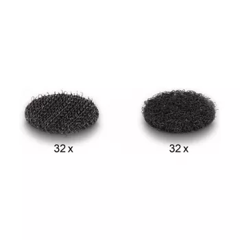 Pad di montaggio DeLOCK 19088 punti velcro rotondi 64 pz nero