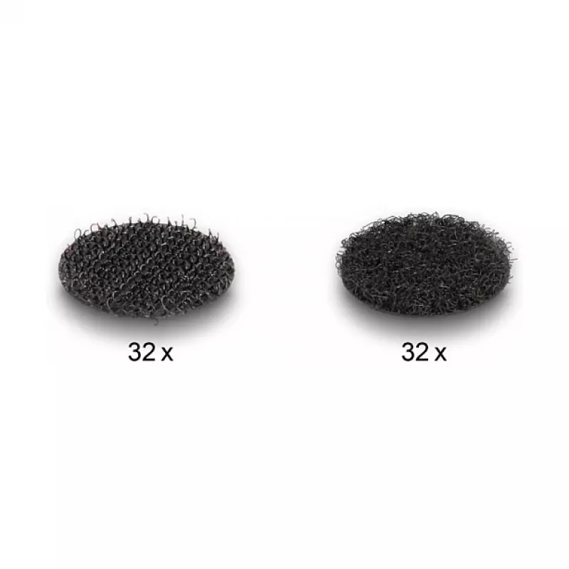 Pad di montaggio DeLOCK 19088 punti velcro rotondi 64 pz nero