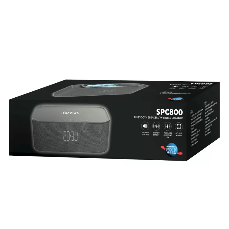 NASA SPC800 altoparlante Bluetooth / sveglia / caricabatterie wireless
