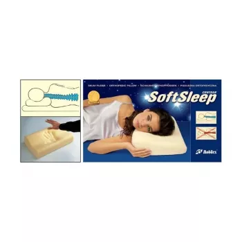Cuscino ortopedico Mobilex SoftSleep taglia L, schiuma ergonomica, 500×300×120 mm, densità 50 kg/m³