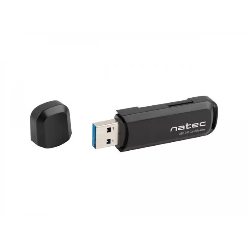 Lettore di schede NATEC Scarab 2 USB 3.2 Gen 1 Type-A — supporto MicroSD/SD, 5000 Mbit/s, nero
