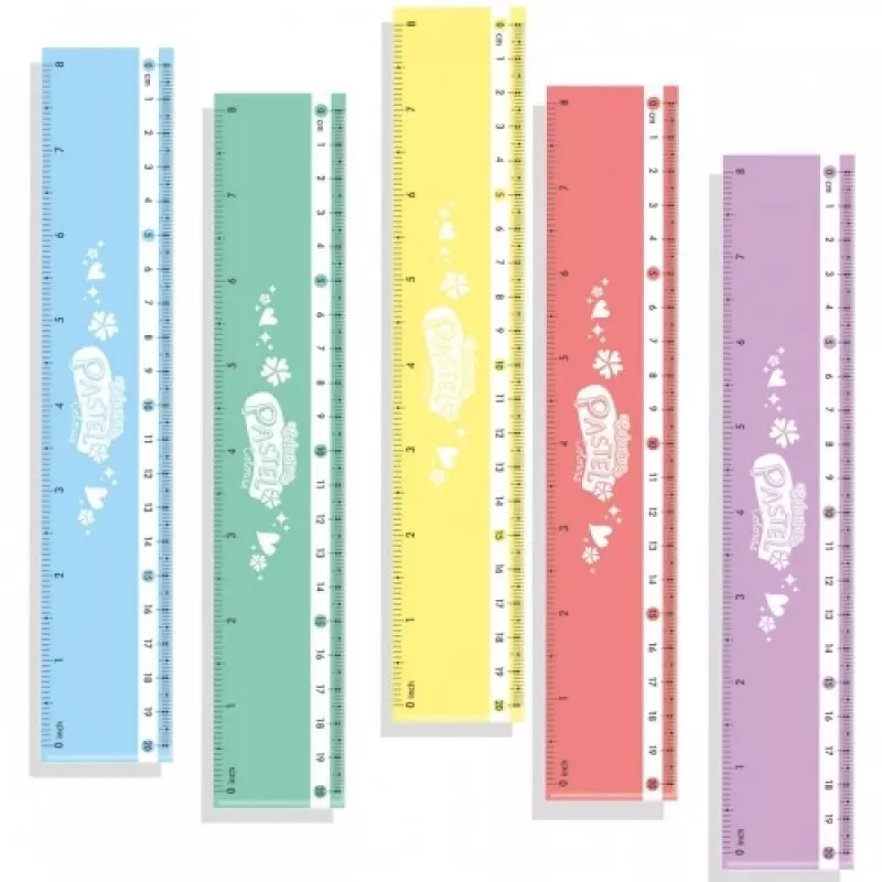 Righelli pastello Colorino 20 cm