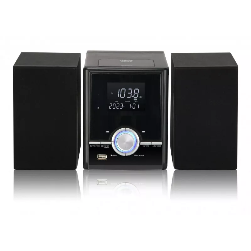 Sistema stereo tower Eltra JOWISZ BT CD USB nero – diffusori da pavimento con Bluetooth, lettore CD e USB
